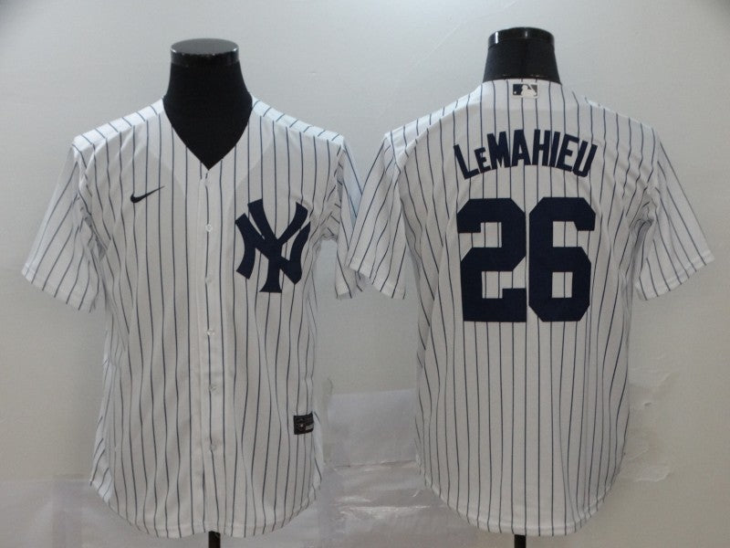 Men's New York Yankees DJ LeMahieu #26 White Baseball Jersey
